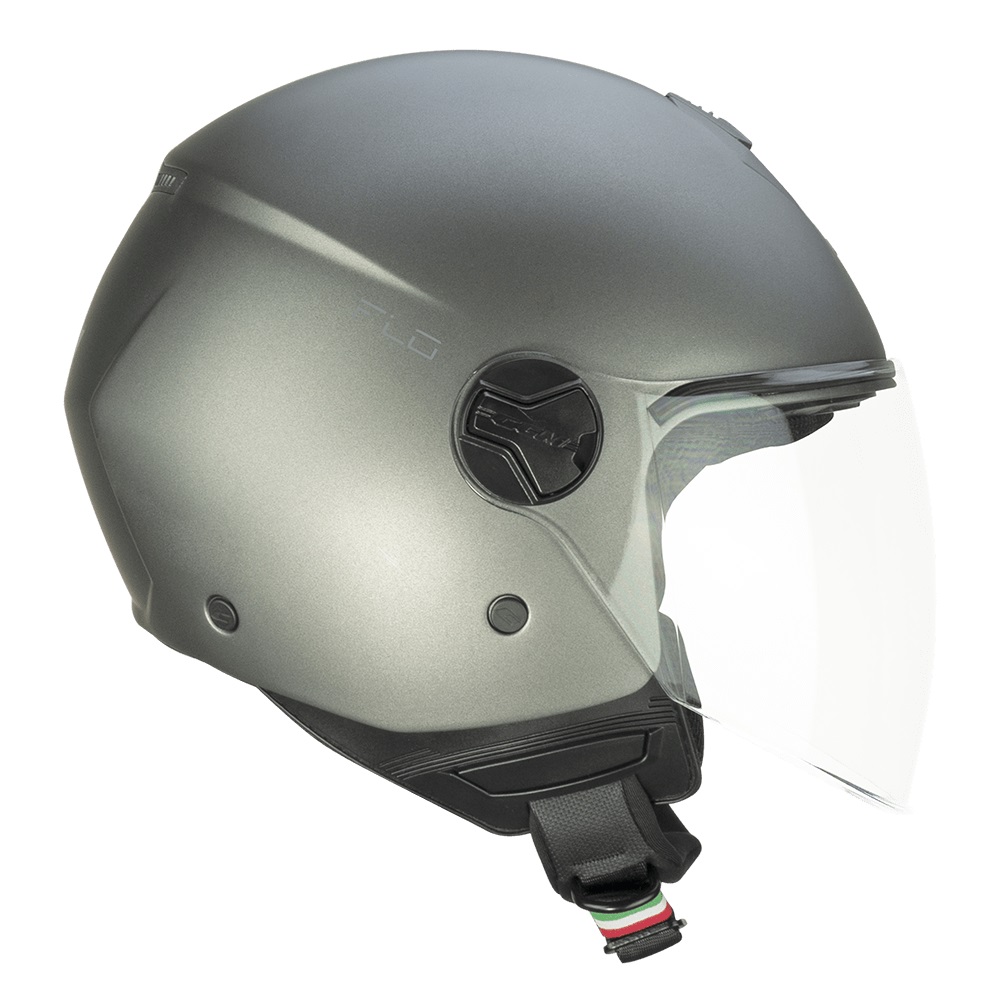 Casco Moto Scooter jet CGM 107 A Florence Nero Gommato